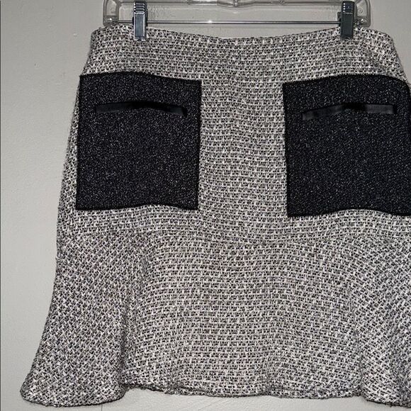 Ann Taylor Black and White A-Line Mini Skirt - Picture 3 of 11